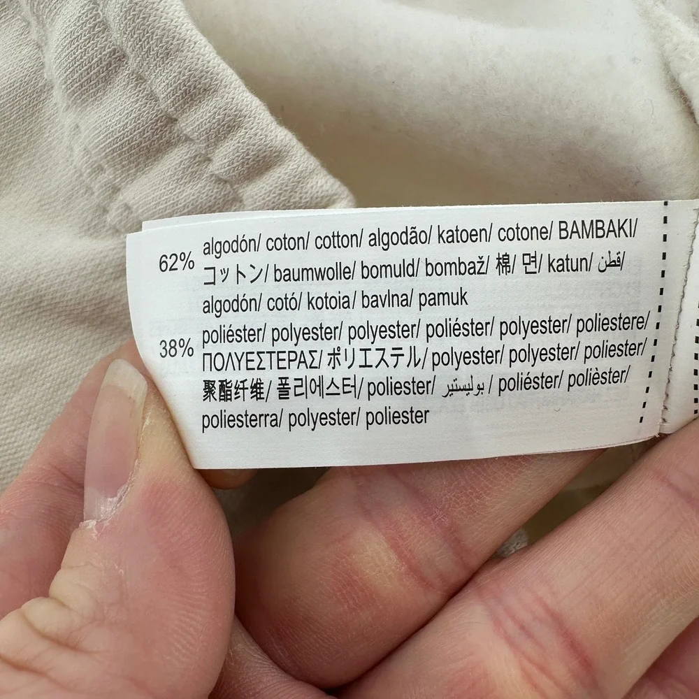 Zara Kids Girls Cream Beige Fleece Sweatshirt and Joggers Tracksuit Set 13-14Y